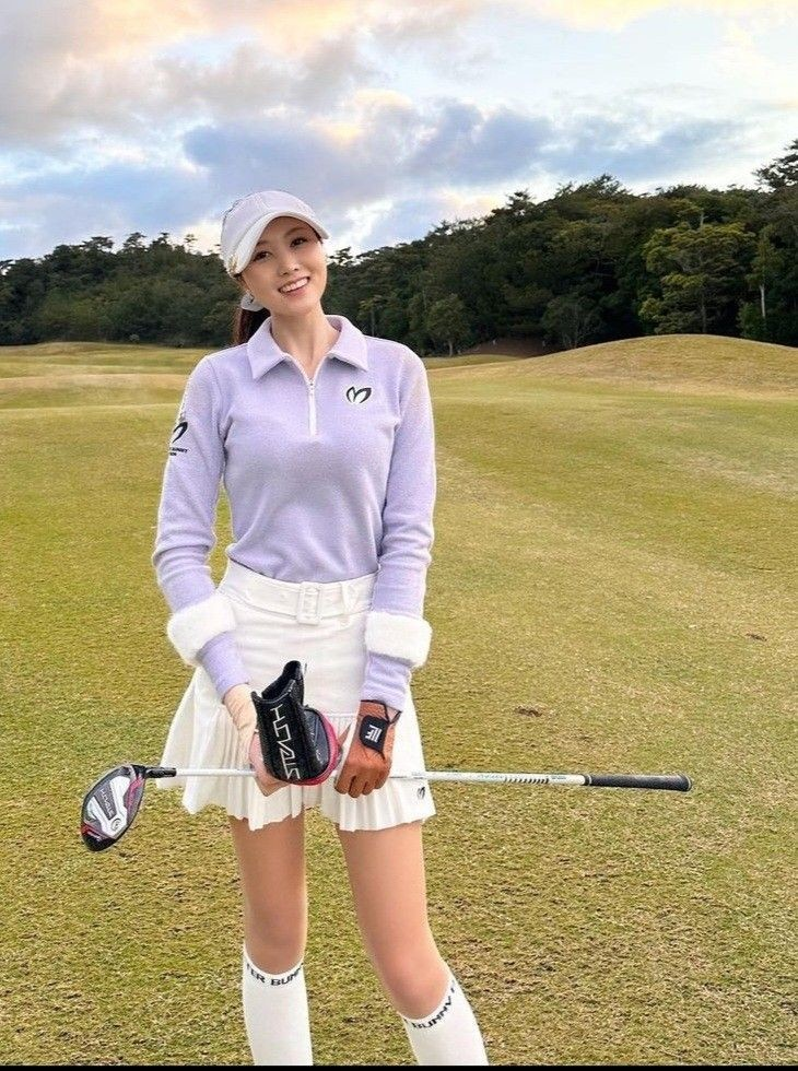 Lavender Half-Zip with Pleated Skirt