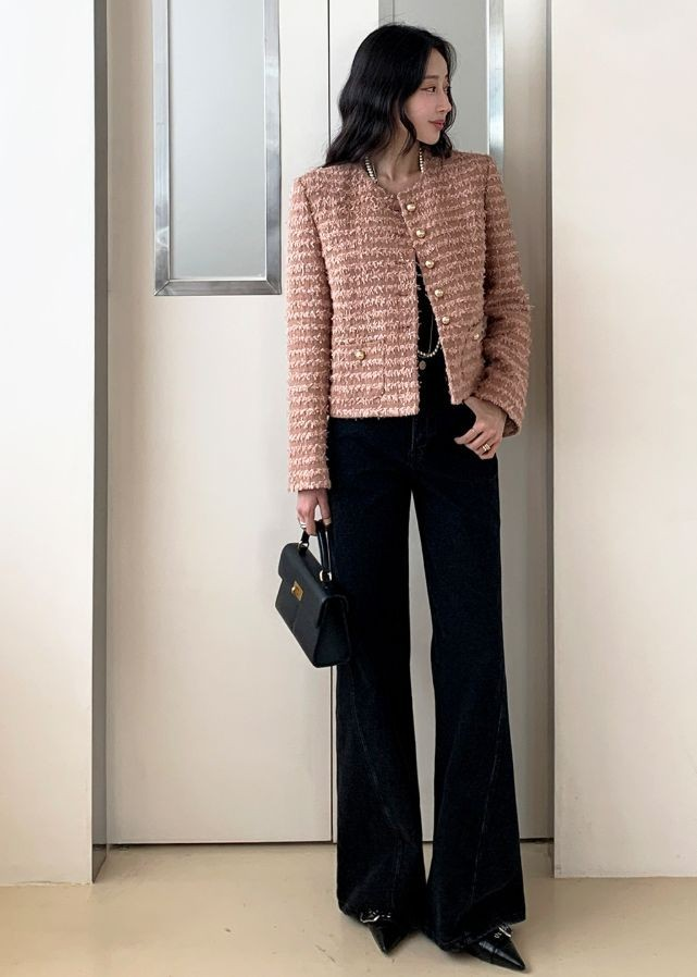Dusty Rose Tweed Jacket and Velvet Trousers