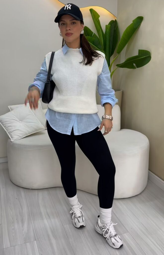 Classic Preppy Layered Gameday Look