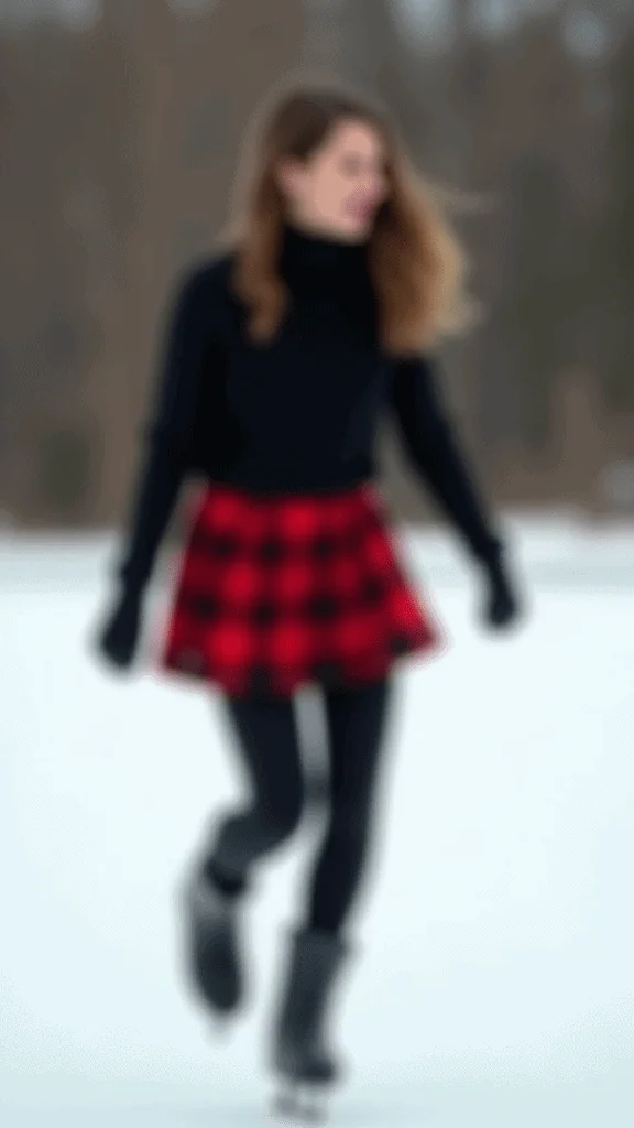 Plaid Mini Skirt and Tights