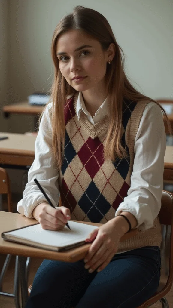 Sweater Vest and Button-Up