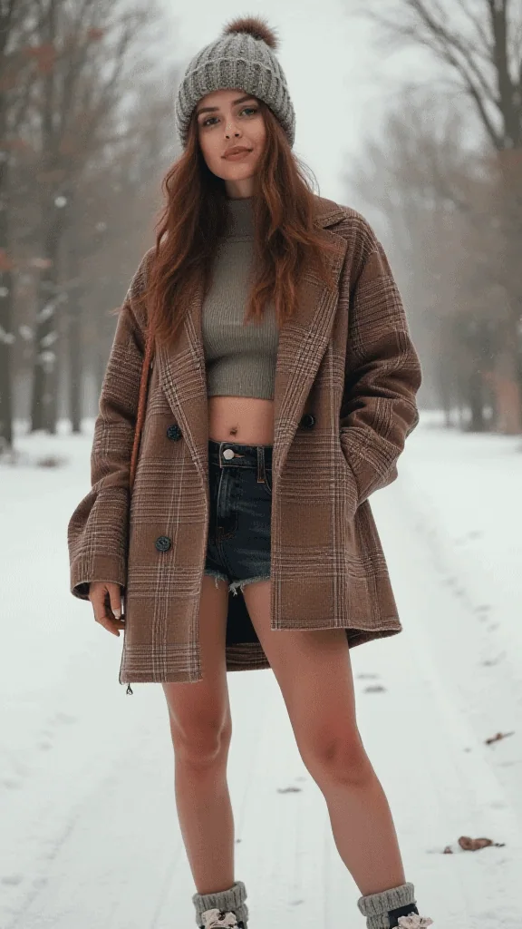 Oversized Blazer and Bike Shorts