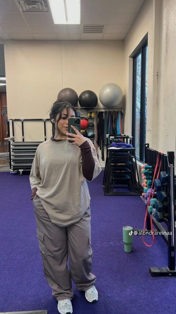 Neutral Oversized Crewneck With Cargo Pants