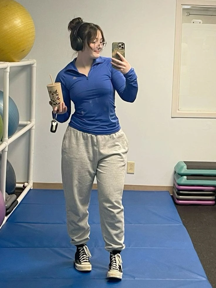 Cobalt Quarter-Zip with Cozy Sweatpants