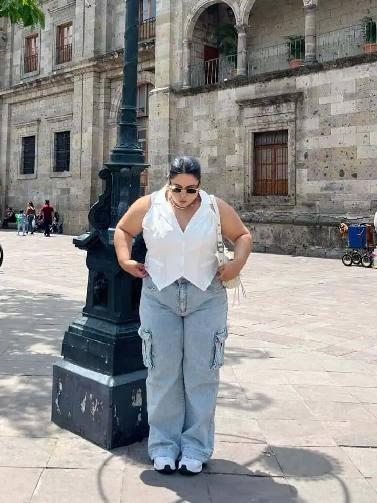 Chic Casual with White Vest