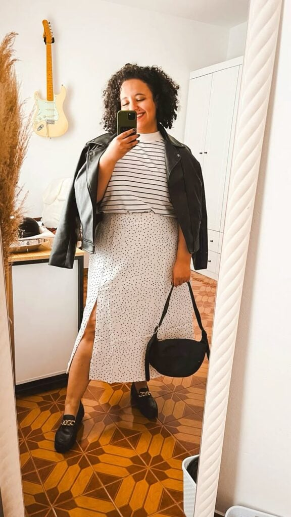 Edgy Chic with Polka Dots