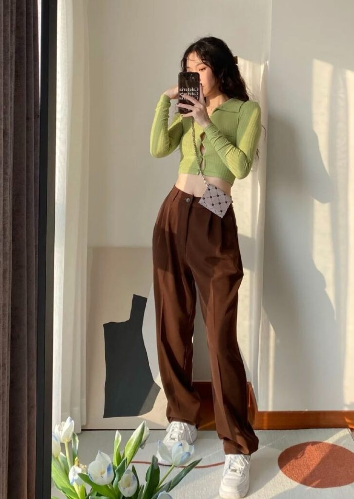 Cropped Top and Wide-Leg Pants