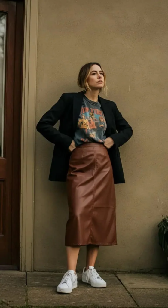 Graphic Tee and Blazer Mix