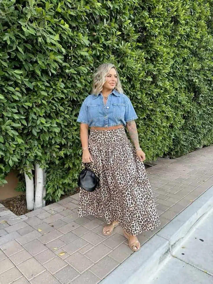 Denim and Leopard Print Combo