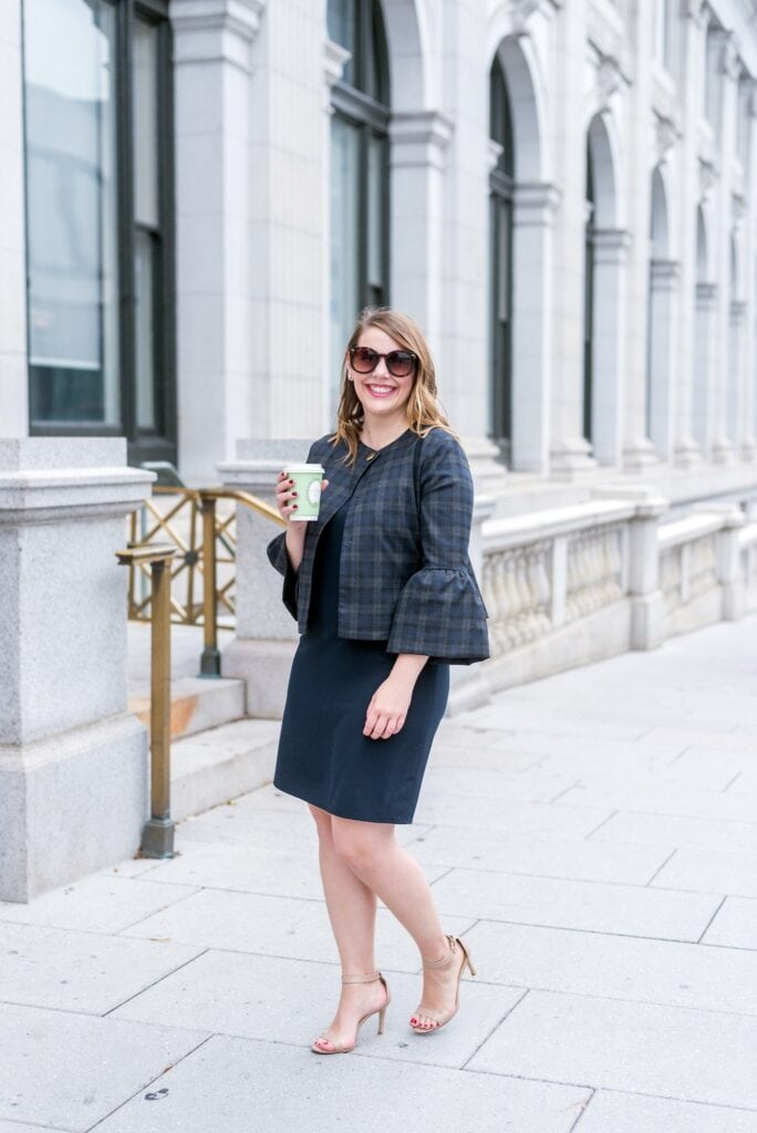 Plaid Jacket with Bell Sleeves