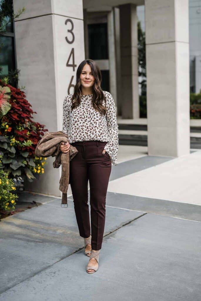 Patterned Blouse with Rich Fall Tones