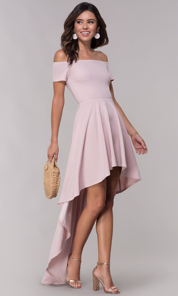 Blush Pink High-Low Dress