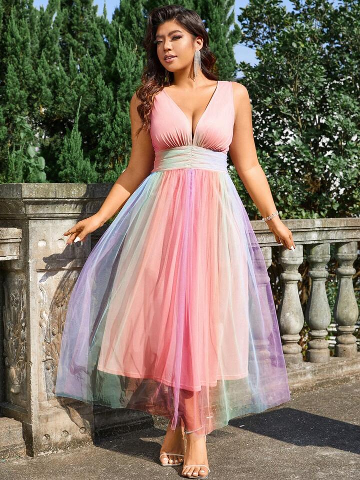 Pastel Rainbow Tulle Dress