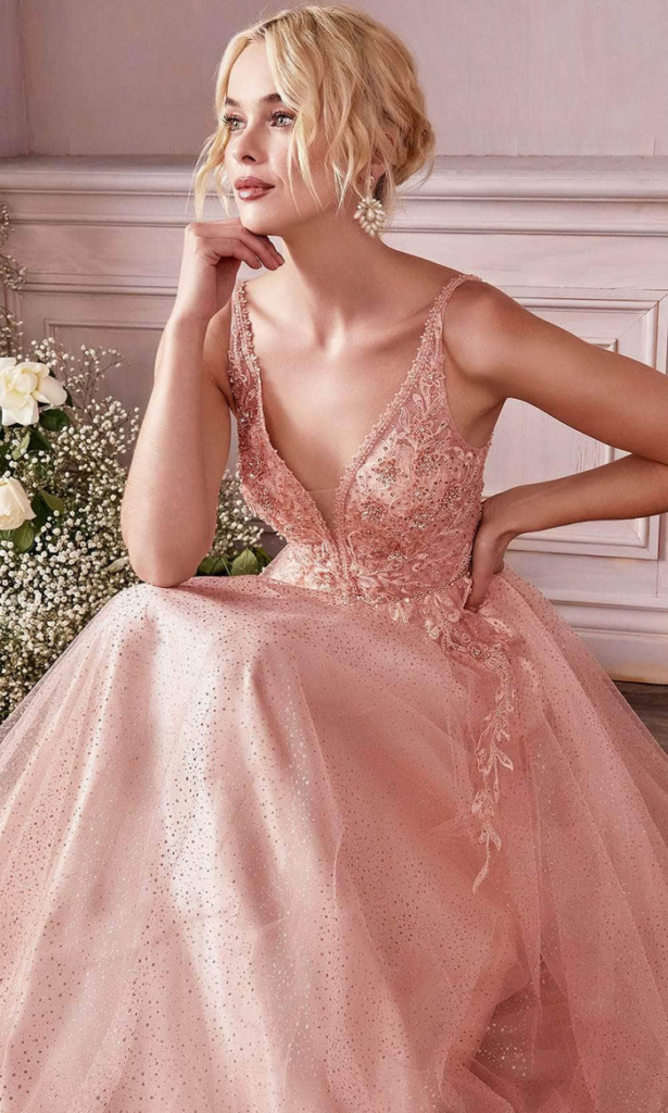 Champagne Tulle Ball Gown