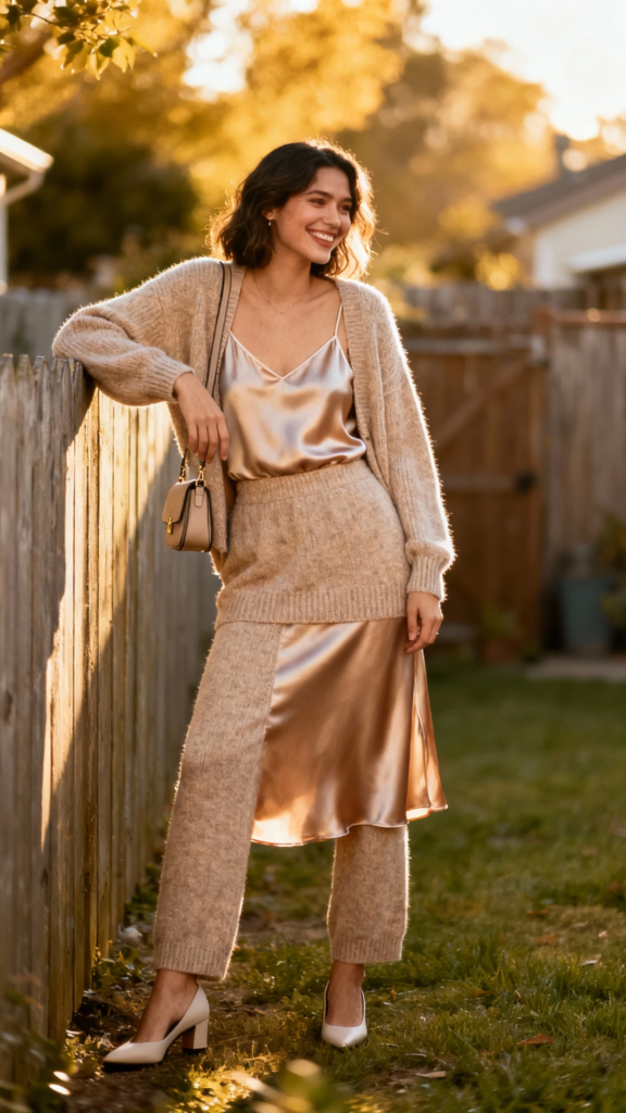 The Slip Dress + Sweater Set That Does Date-Night And Dessert