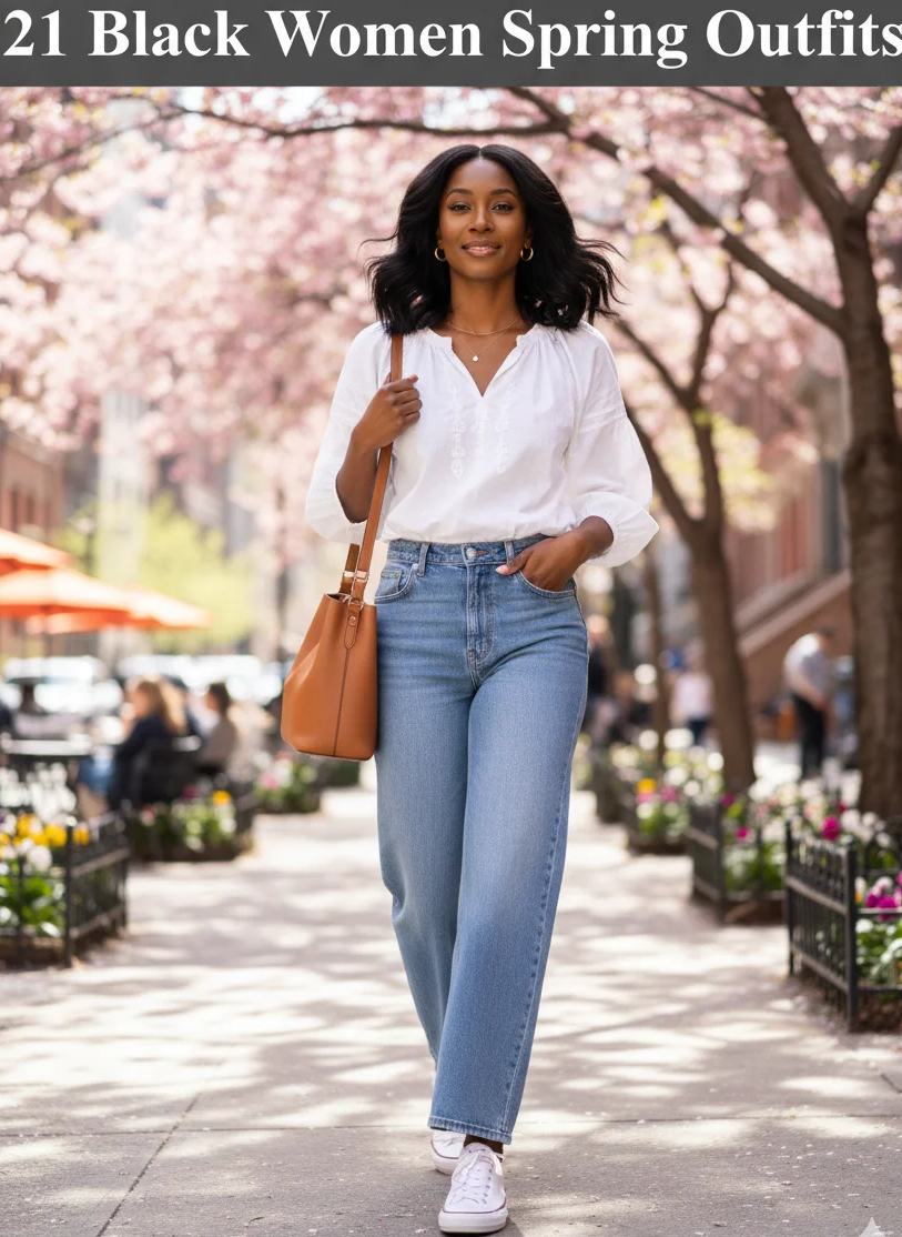 Chic Denim & White Combo