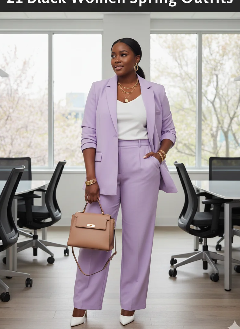 Pastel Power Suit Look