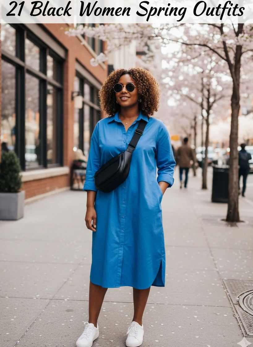 Casual Shirt Dress Look