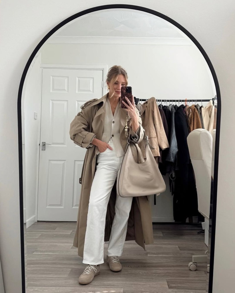 Chic Neutrals with Statement Trench