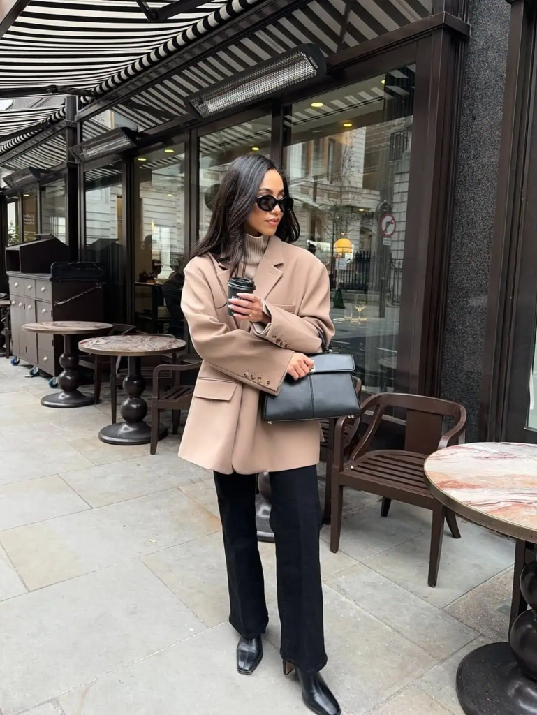 Sophisticated Camel Blazer Ensemble