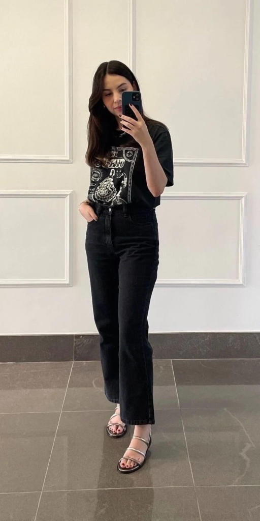 Graphic Tee with Dark Denim Basics