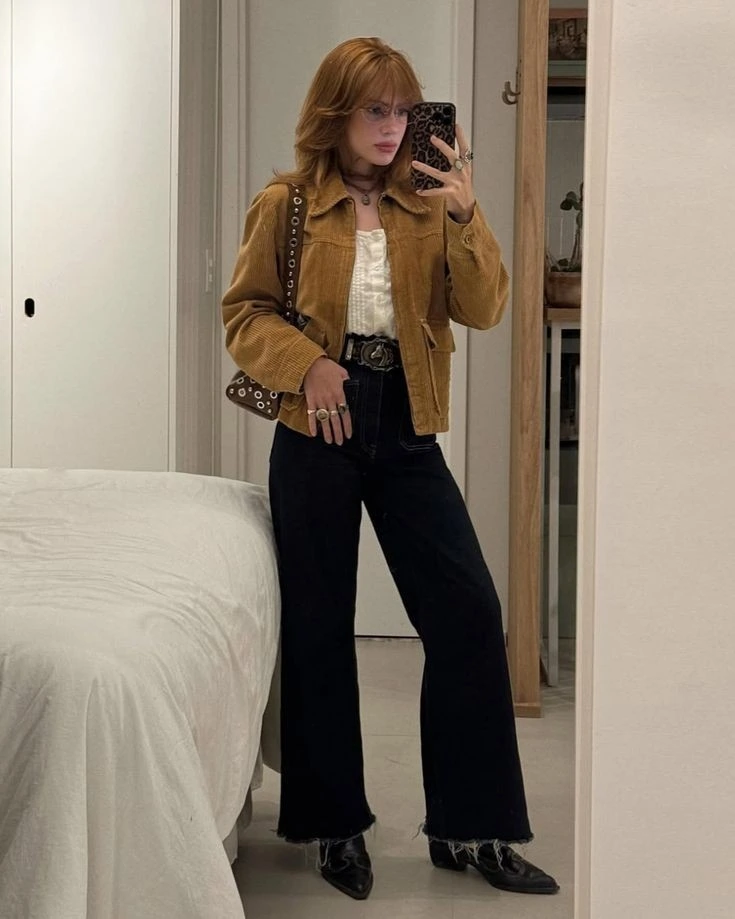 Vintage Jacket with Edgy Accessories