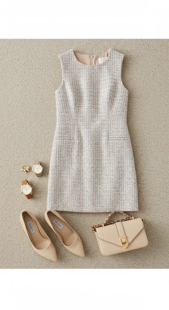 Tweed Shift Dress