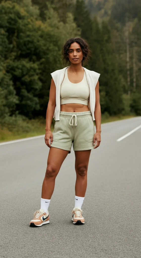 Drawstring Shorts and Muscle Tank