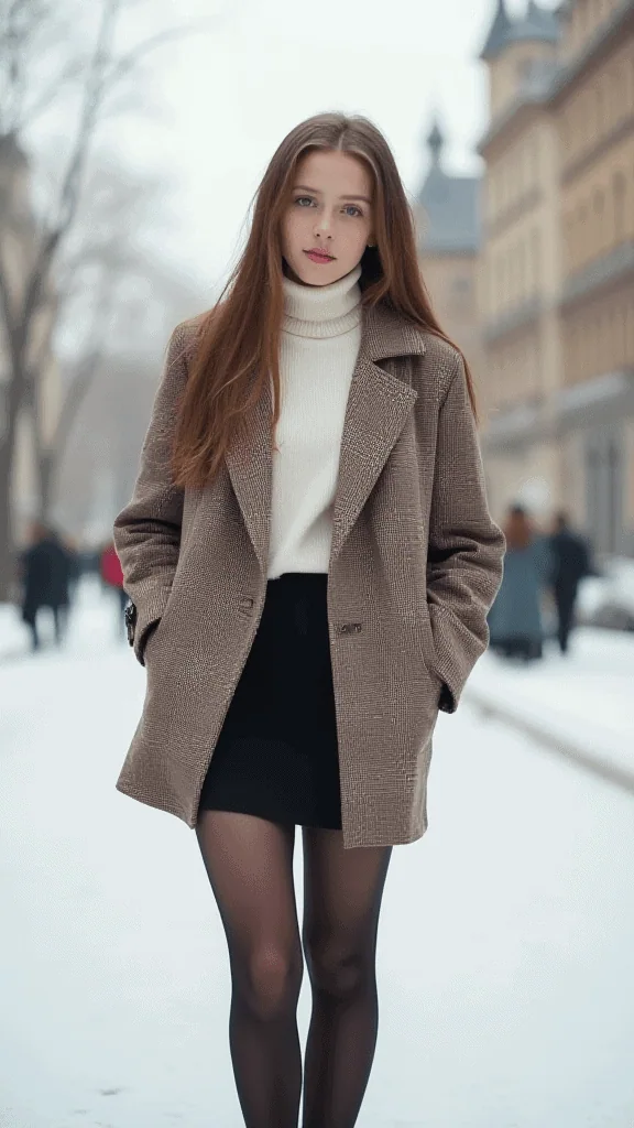 Oversized Blazer and Mini Skirt