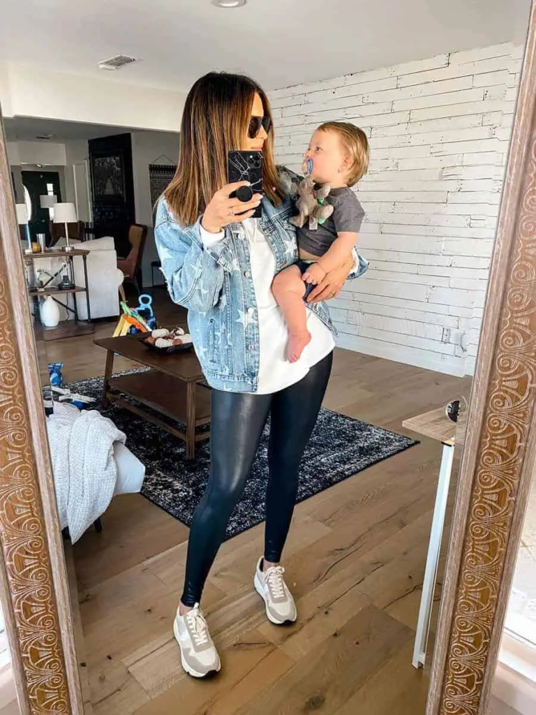 Denim Jacket and Leggings Combo