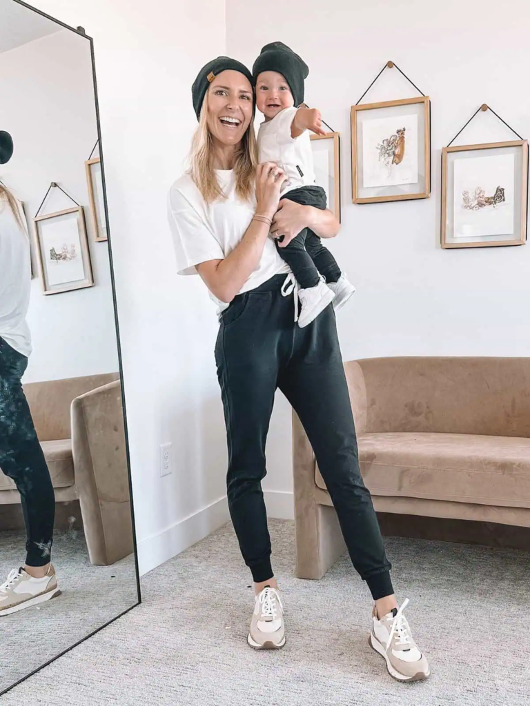 Cozy Monochrome Athleisure for Two
