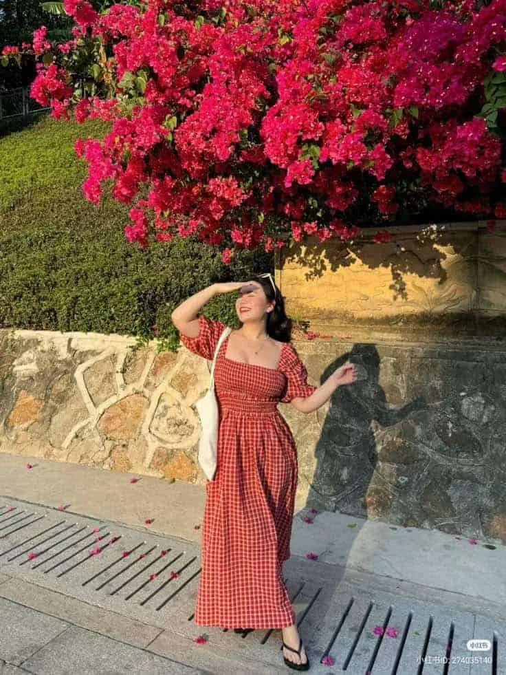 Vibrant Gingham Maxi Dress