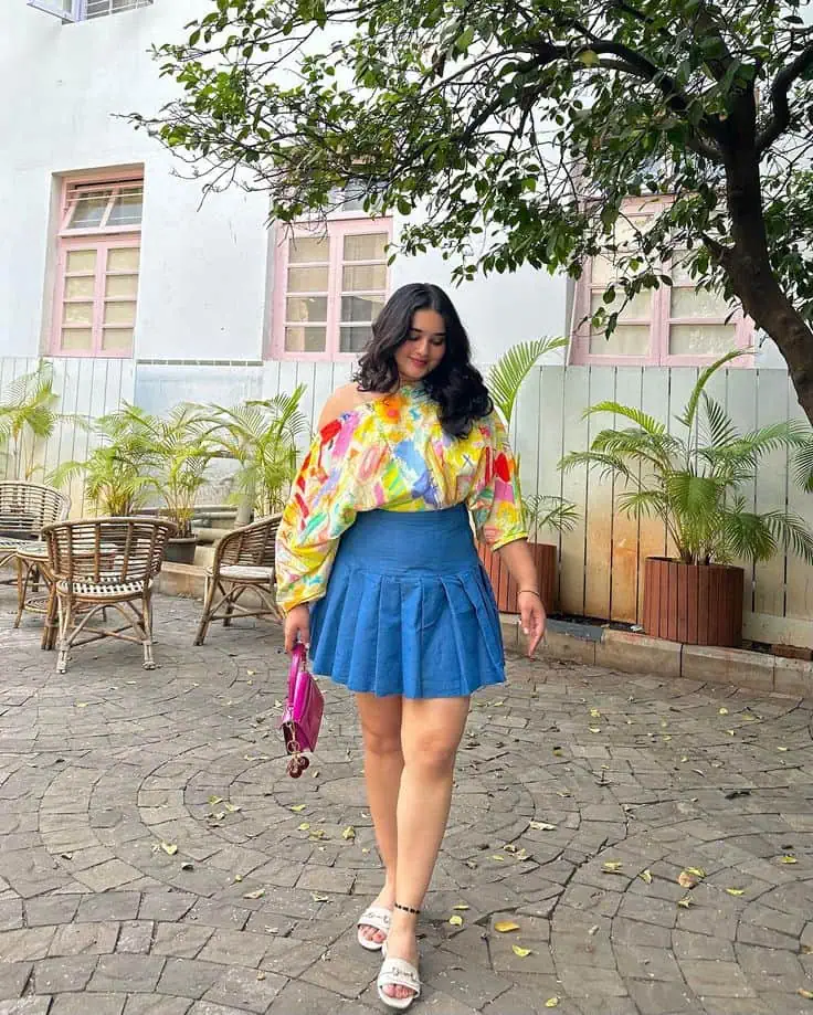 Tropical Splash Meets Denim Chic