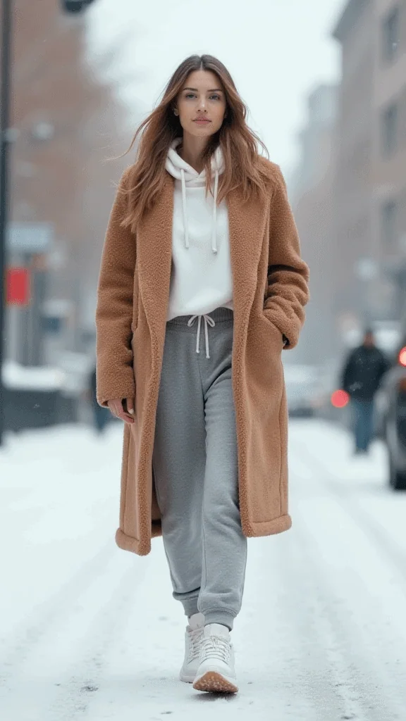 Teddy Coat and Joggers