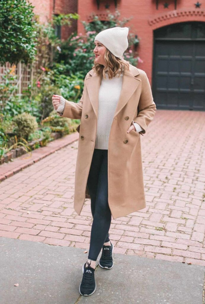 Camel Coat Meets Cozy Knits