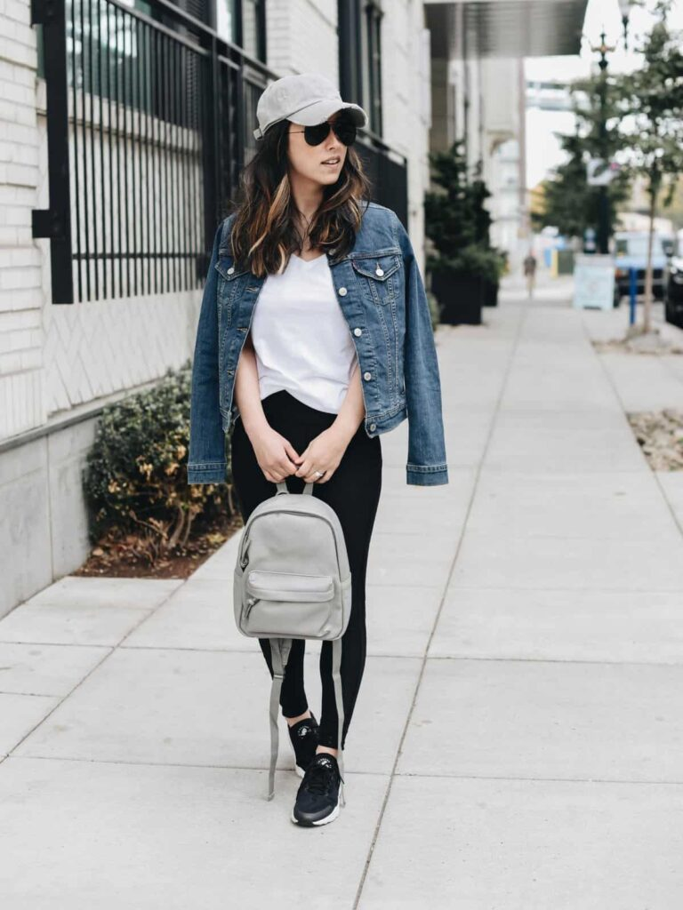 Denim Jacket and Leggings Combo