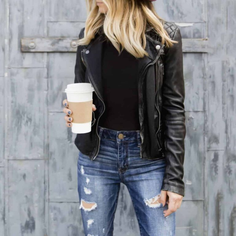 Edgy Leather and Denim Combo