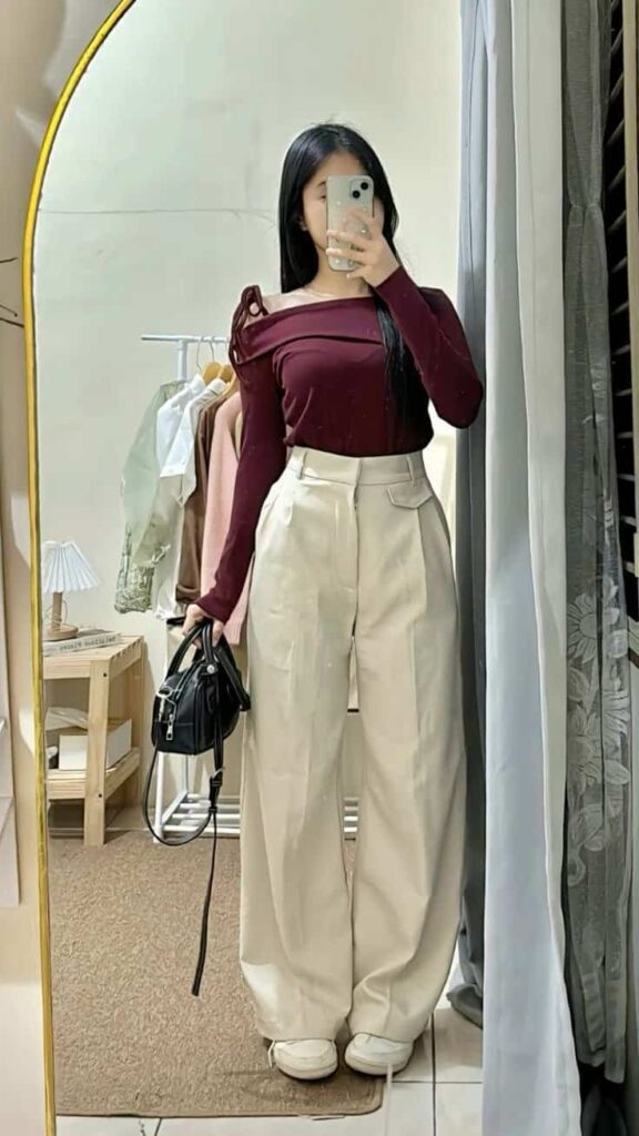 Burgundy and Cream Fall Elegance