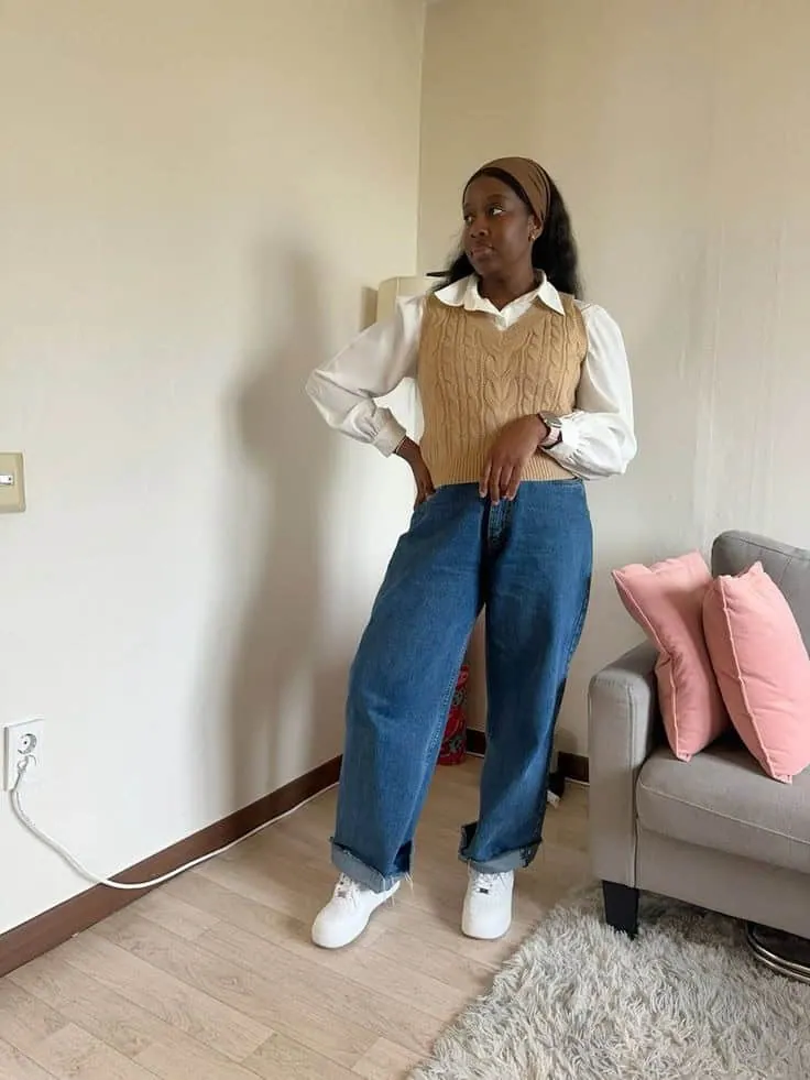 Preppy Chic with Sweater Vest