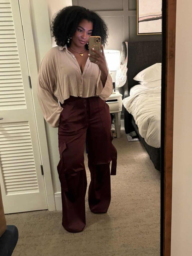 Chic Blouse and Wide-Leg Pants