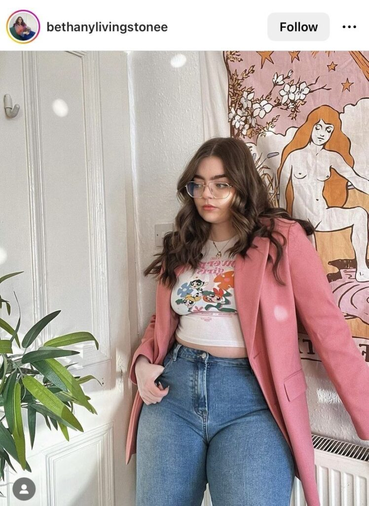 Pink Blazer Over Graphic Tee