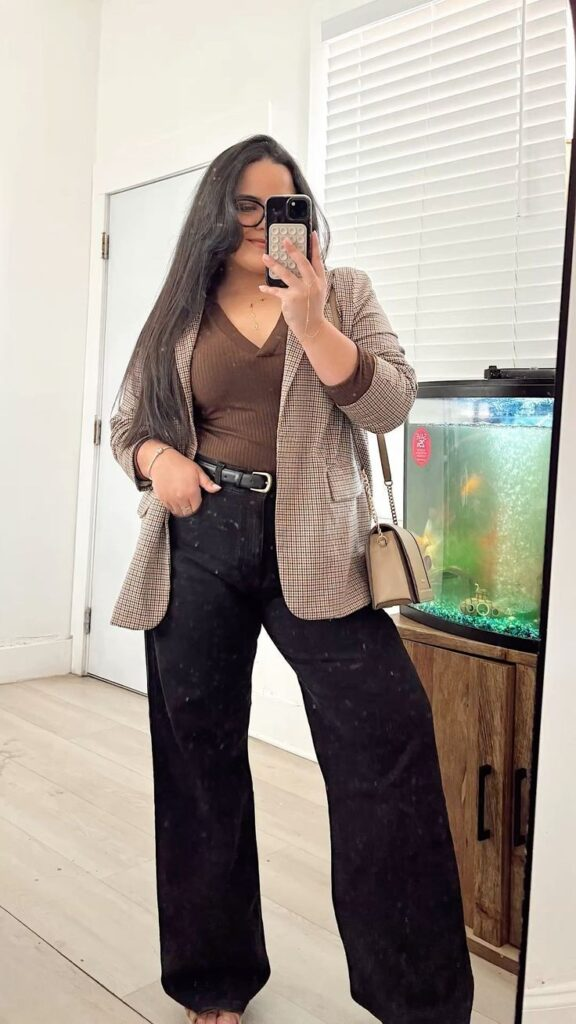 Tailored Blazer with Wide-Leg Trousers