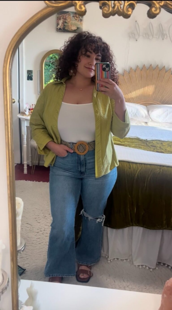 Relaxed Blazer with Statement Belt