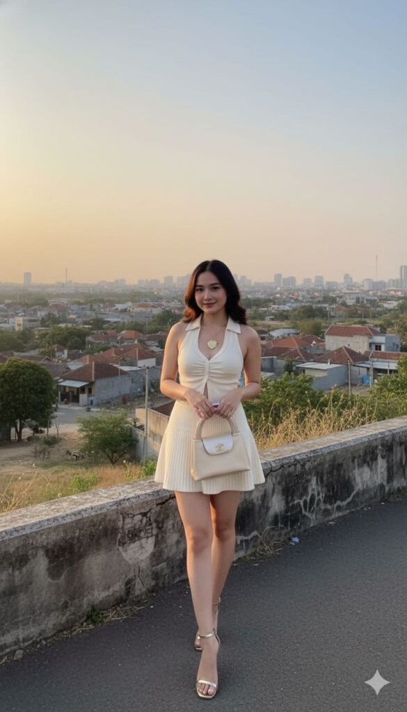 Cream Halter Dress for Scenic Date