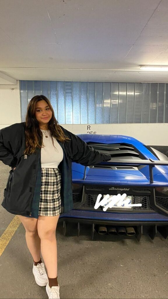 Oversized Blazer with Plaid Skirt