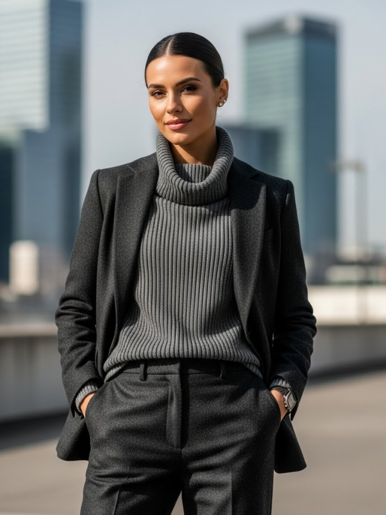 Monochrome Winter Suit