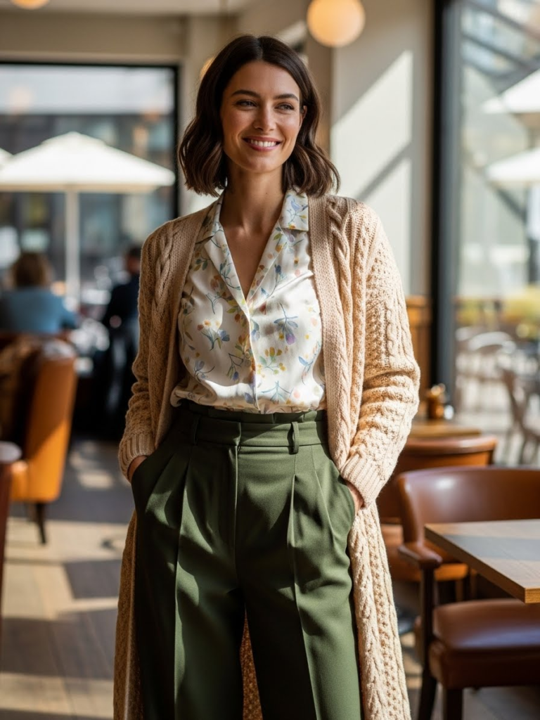 Structured Coat + Pencil Skirt + Sweater