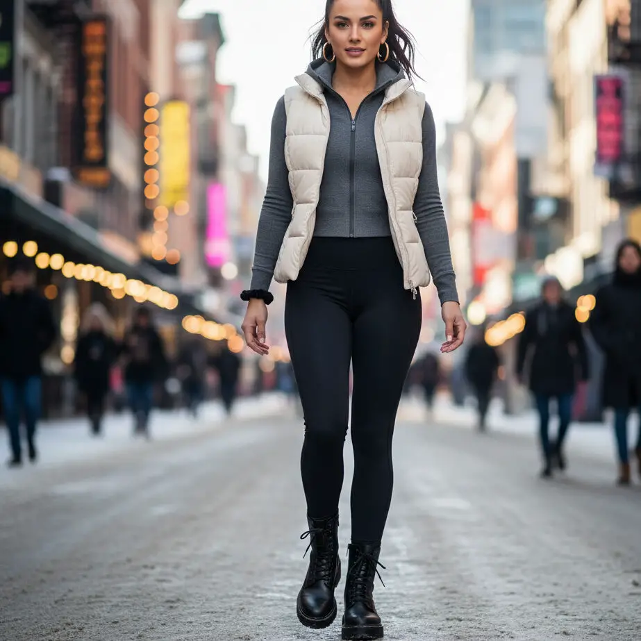 Quilted Vest with Leggings