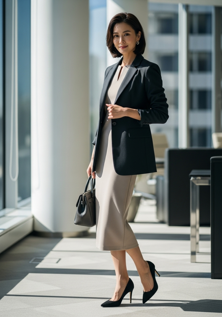  Blazer & Midi Dress Combo