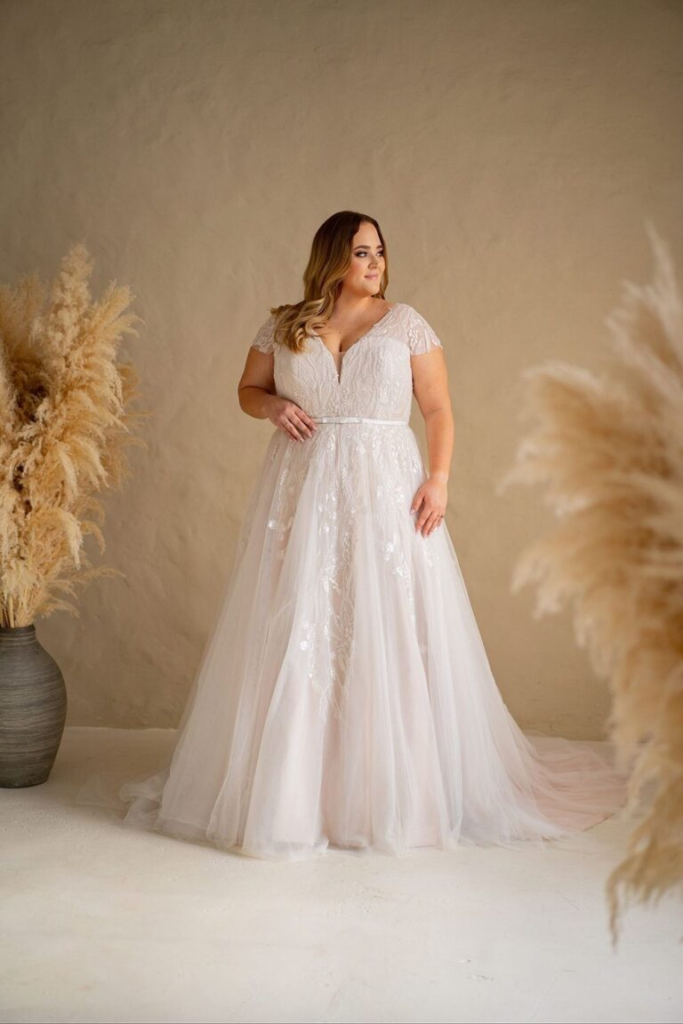 Ethereal Tulle A-Line with Delicate Lace